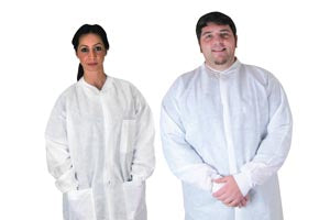 Dukal Antistatic Pocket Lab Coats. Lab Coat Packet Antistatic Xxlwht Ns 10/Bg 5Bg/Cs, Case