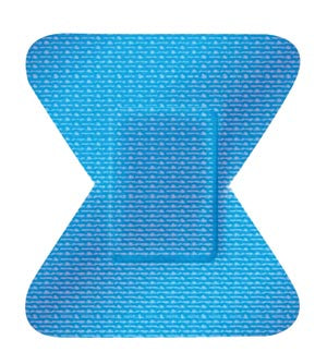 Dukal Nutramax Blue Metal Detectable Adhesive Bandages. Bandage X-Ray Blue Metal 2St 100/Bx 12Bx/Cs, Case