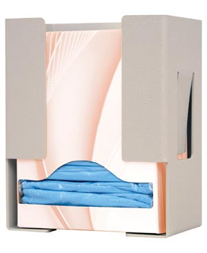 Bowman Gown Dispenser. Gown Dispenser, Universal Boxed (Thumbs-Up), Holds A Variety Of Boxed Disposable Isolation Gowns, Keyholes For Wall Mounting, Q