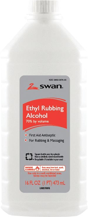 Cumberland Swan® Alcohol. Ethyl Alcohol, 70%, 16 Oz, 12/Cs (132 Cs/Plt) (87643) (Us Only) (Item Is Considered Hazmat And Cannot Ship Via Air Or To Ak,