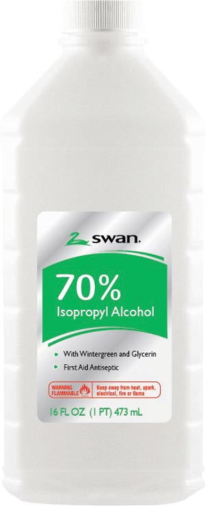 Cumberland Swan® Alcohol. Wintergreen Isopropyl Rubbing Alcohol, 70% Ipa, 16 Oz, 12/Cs (132 Cs/Plt) (84543) (Us Only) (Item Is Considered Hazmat And C