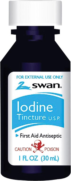Cumberland Swan® First Aids. Iodine Tincture, 1 Oz, 72/Cs (08810) (Us Only). Tincture Iodine 1 Oz 72/Cs3851108, Case