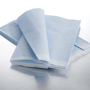 GRAHAM FANFOLD BED SHEET, TISSUE/ POLY/ TISSUE, BLUE, 40" X 96", 48/CS (48 CS/PLT) 1/CASE 332 