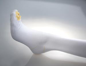 LENGTH, LARGE, CALF CIRCUMFERENCE: 15"-17", THIGH MEASURES: 20"-25", INSEAM: 29"-33", TOP COLOR: WHITE, TOE PORT COLOR: BLUE, 12/CS 1/CASE 868-03 **SO