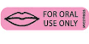 Timemed Medvision® Labels. For Oral Use Only Labels For Pharmacy, 1 7/16" X 3/8", Fluorescent Pink, 666/Rl. , Roll
