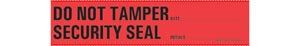 Timemed Tamper Evident Labels. Tamper Evident Labels, 6½" X 1½", Acetate, Red, Imprinted: "Do Not Tamper Security Seal", 200/Rl, 1Rl/Bx. , Roll