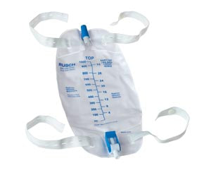 Rusch® Easy-Tap™ Leg Bags. Leg Bag, Easy Tap Outlet Valve, 1000Ml, 19 Oz, 48/Cs (Continental Us Only). , Case
