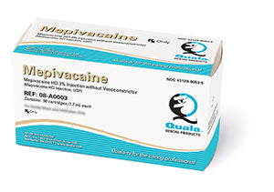 Quala Anesthetic Cartridges. Mepivacaine Hci Injection 3% Without Vasoconstrictor (Rx), 50/Bx, 20 Bx/Cs (69 Cs/Plt)  (Us Only, Excluding In And Nd). 1