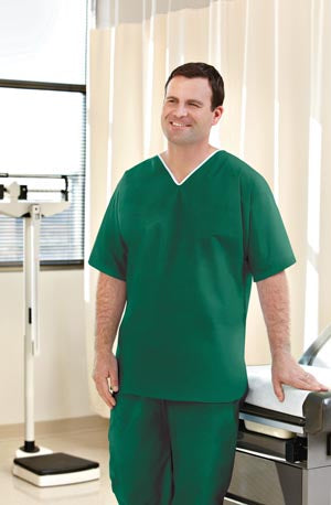 Graham Medical Disposable Elite Non-Woven Scrubs. Shirt Nonwoven M Grn Disp 30/Cs, Case