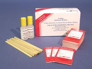 Helena Coloscreen Lab Pack. Coloscreen Lab Pack, 100 Single Unit Slides, 2 X 15Ml Developers, Applicators, Clia Waived, 100/Bx. , Box