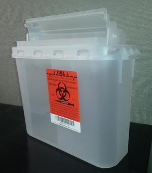 Plasti Wall Mounted Sharps Disposal System. Container Sharps 5.4 Qt Clear10/Bx 2Bx/Cs, Case