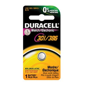 Duracell® Medical Electronic Battery. Battery Watch Silver Oxided301/386 6/Bx 6Bx/Cs Upc 66127, Case