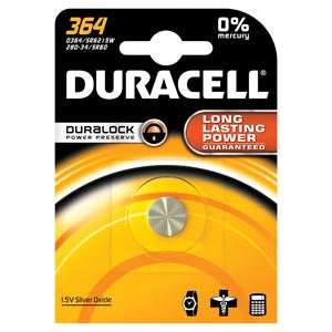 Duracell® Medical Electronic Battery. Battery Watch Silver Oxided364 6/Bx 6Bx/Cs Upc 66272, Case