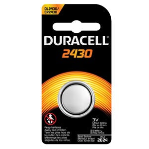 Duracell® Security Battery. Battery, Lithium, Size Dl2430, 3V, 6/Bx, 6 Bx/Cs (Upc