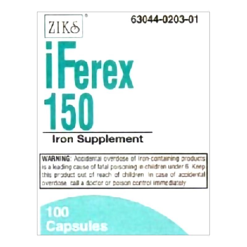 Iferex, Cap 150Mg (100/Bx), Sold As 100/Box Nnodum 63044020301
