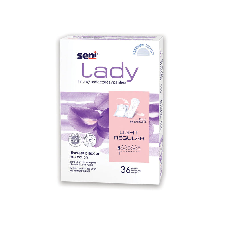 Seni® Lady Very Light Liners, Regular, Sold As 216/Case Tzmo S-1L36-Ps1