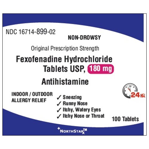 Fexofenadine Hcl, Tab 180Mg (100/Bt), Sold As 1/Bottle Northstar 16714089902