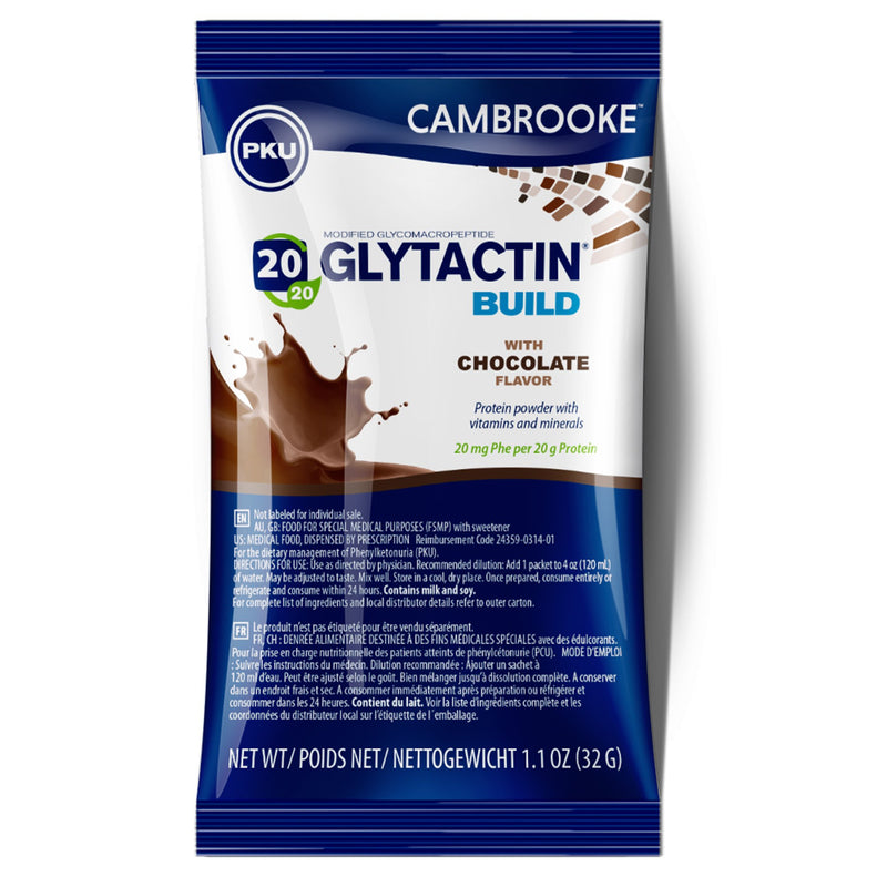 Glytactin® Build 20/20 Glycomacropeptide (Gmp) Medical Food For The Dietary Management Of Pku, Chocolate Flavor, Sold As 1/Each Cambrooke 35314