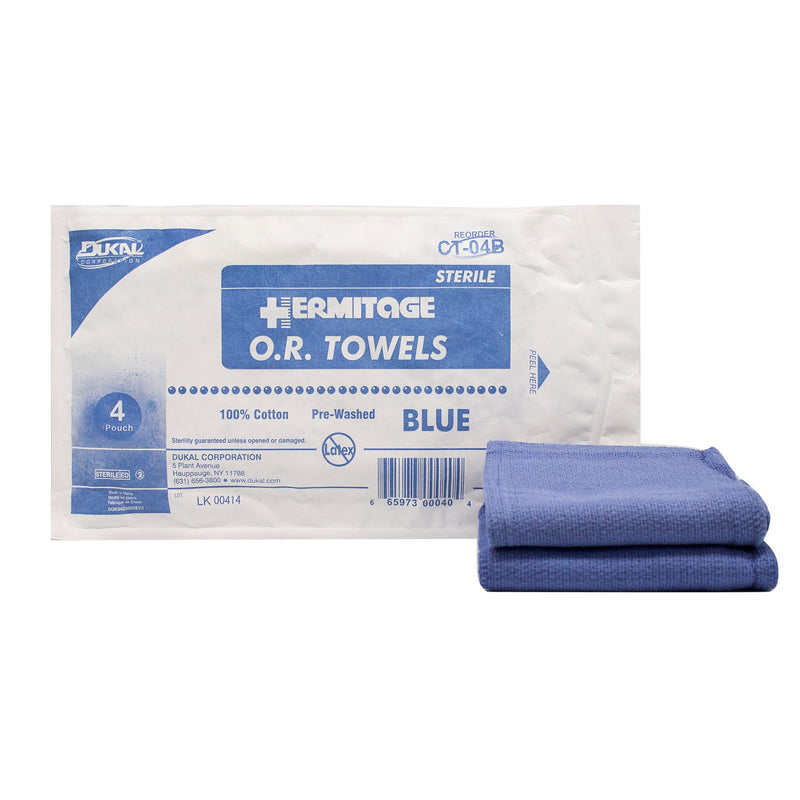 Dukal Sterile Blue O.R. Towel, 17 X 26 Inch, Sold As 20/Case Dukal Ct-04B