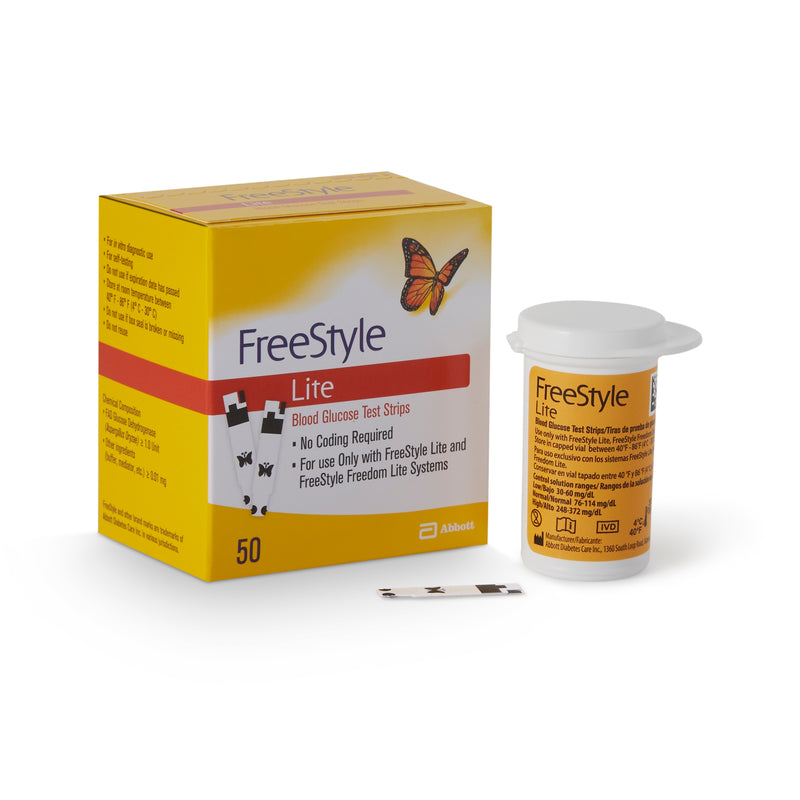 Freestyle Lite® Blood Glucose Test Strips, Sold As 1/Box Abbott 99073070822