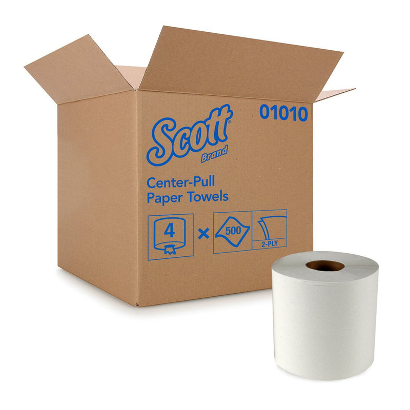 Scott Paper Towel Center-Pull Roll, Perforated, 8" X 15", Sold As 4/Case Kimberly 01010