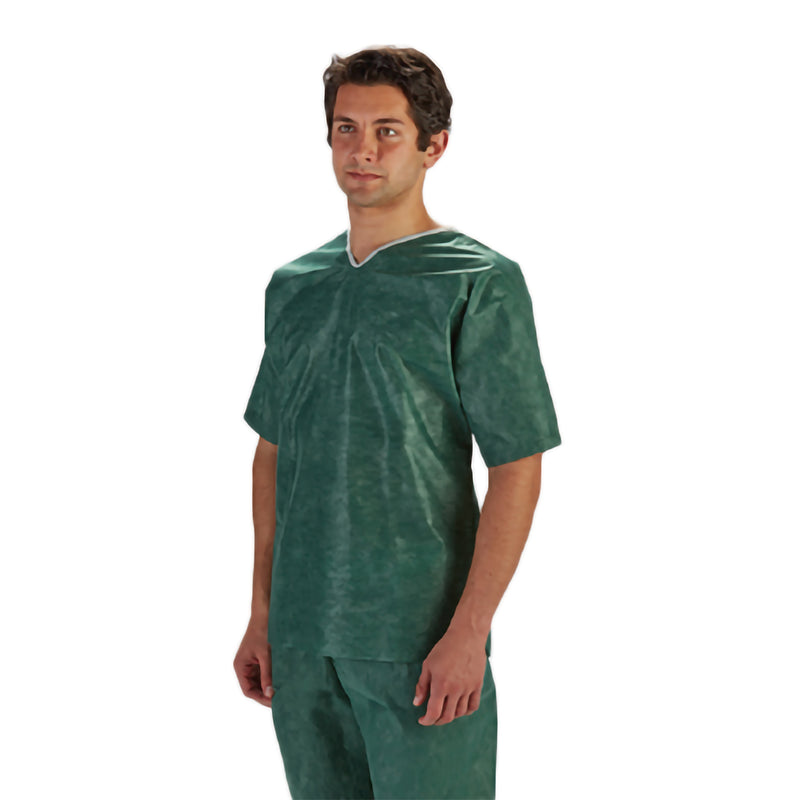 Barrier® Extra Comfort Scrub Shirt, Green, 2X-Large, Sold As 48/Case Molnlycke 18650