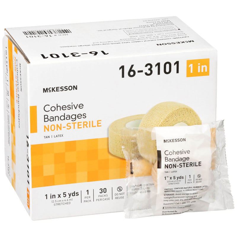 Mckesson Self-Adherent Closure Cohesive Bandage, 1 Inch X 5 Yard, Sold As 30/Case Mckesson 16-3101