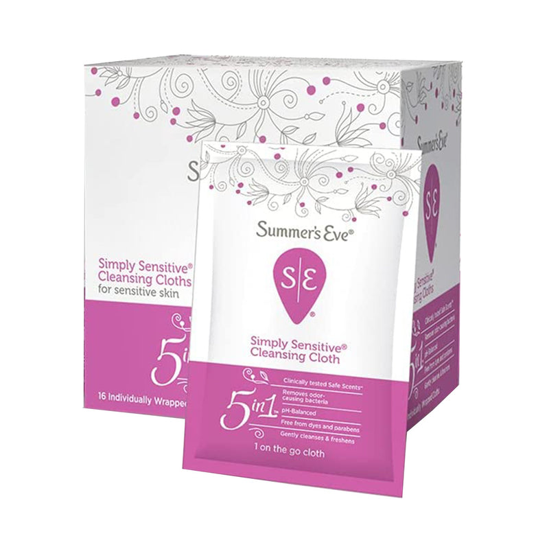Cloth, Feminine Cleansing Summers Eve Snsi Skn (16, Sold As 16/Box C.B. 04160887110