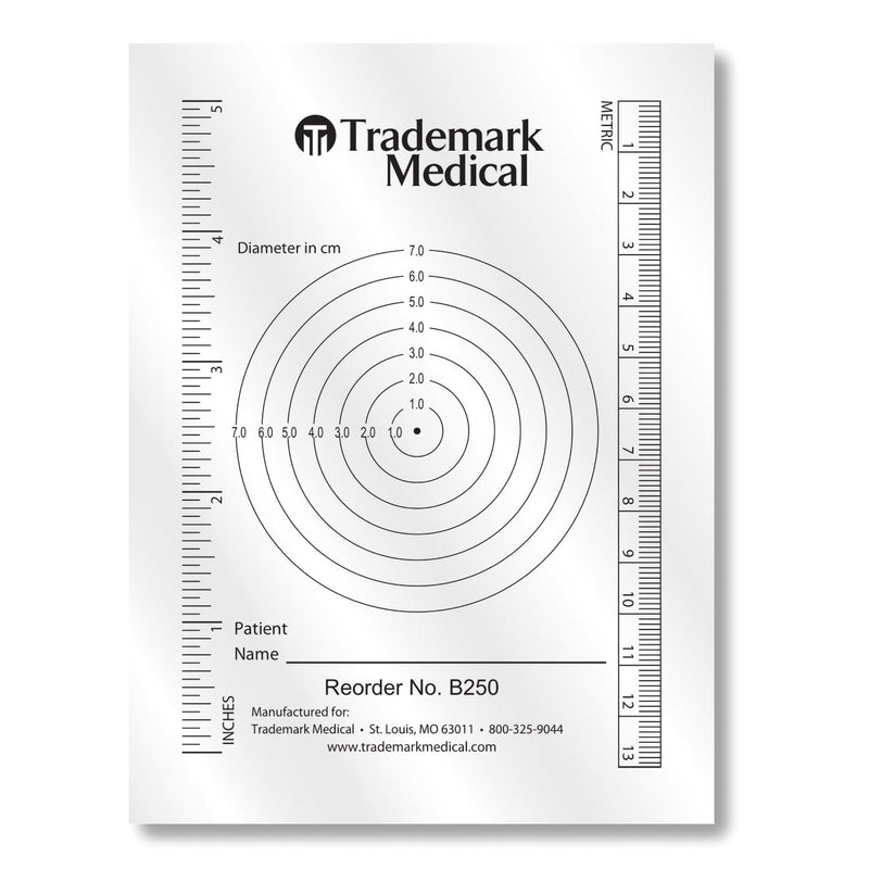 Trademark Medical Wound Measuring Guide, Sold As 250/Box Trademark B250