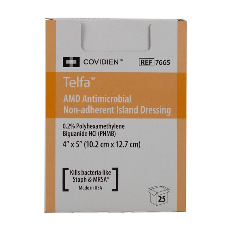 IMPREGNATED NON-ADHERENT DRESSING TELFA™ AMD NON-ADHERENT MATERIAL 4 X 5 INCH STERILE, SOLD AS 1/EACH, CARDINAL 7665