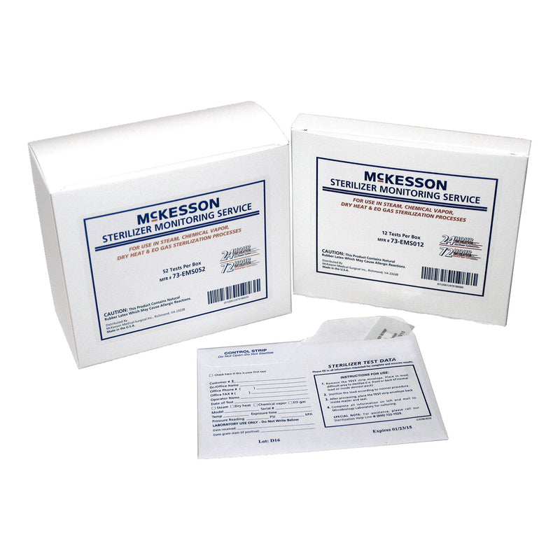 Mckesson Sterilizer Monitoring Mail-In Service, Sold As 208/Case Mckesson 73-Ems052