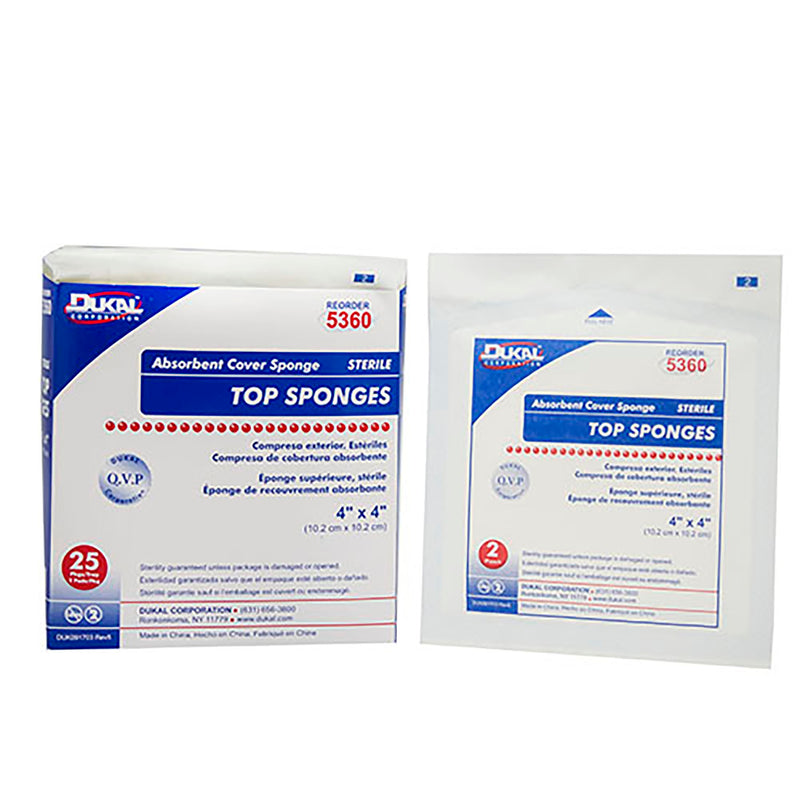 Dukal™ Sterile Nonwoven Sponge, 4 X 4 Inch, Sold As 600/Case Dukal 5360