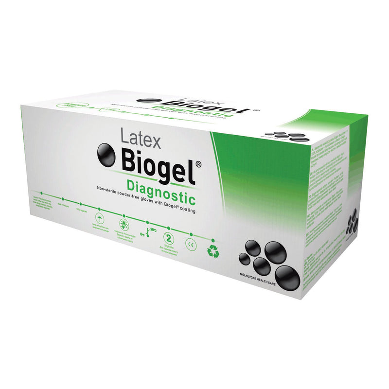 Biogel® Diagnostic™ Latex Extended Cuff Length Exam Glove, Size 7.5, Straw, Sold As 25/Box Molnlycke 30375