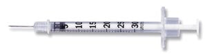 Embecta Insulin Syringes & Needles. Syringe 3/10Ml 31Gx5/16 Lodose100/Bx 5Bx/Cs, Case