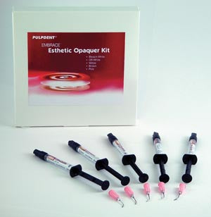 Pulpdent Embrace™ Esthetic & Standard Opaquers. Opaquers Refill Embrace2.1Gm Syringe Bleach Wht, Each