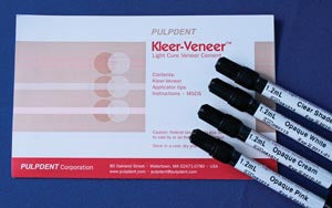Pulpdent Kleer-Veneer™ Light Cure Veneer Cement. Cement Veneer Light Curekleer-Veneer 1.2Ml Syr Clear, Each