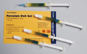 Pulpdent Porcelain Etch Gel. Porcelain Etch Gel Kit Contains: 4 X 1.2Ml Syringes + 8 Applicator Tips. Etch Gel Porcelain1.2 Ml Syringe/8 Tips 4/Bx, Bo