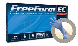 Ansell Microflex Freeform® Ec Powder-Free Extended Cuff Nitrile Exam Gloves. Glove Exam Nitrile Freeform Ecpf Sm 50/Bx 10 Bx/Cs, Case
