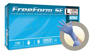 Ansell Microflex Freeform® Se Powder-Free Nitrile Exam Gloves. Glove Exam Nitrile Freeform Sepf Lf Sm 100/Bx 10Bx/Cs, Case