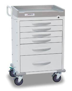 Detecto Cart. Detecto Rescue Series General Purpose Medical Cart, 6 White Drawers (Drop Ship Only). Cart General Purpose Rescueseries 6 Drawer Wh (Dro