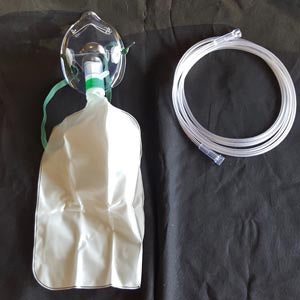 Med-Tech Oxygen Masks. Oxygen Mask, Total Non-Rebreather W/Bag, Adult, Standard, 7' Star Tubing, 50/Cs. Oxy Mask Total Non-Rebr W/Bagadult Stand 7'50/