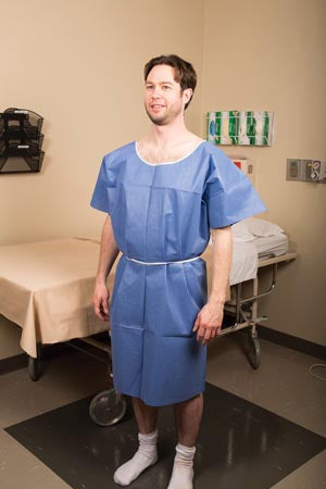 Graham Medical Non-Woven Examination Gown. Gown Non Woven Blu Lg 50/Cs, Case