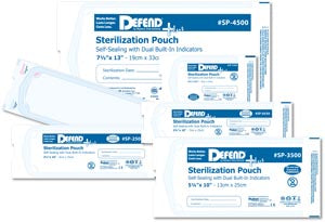 Mydent Defend+Plus Sterilization Pouches. Pouch Sterilization Self-Seal3.5In X 10In 200/Bx 20Bx/Cs, Box