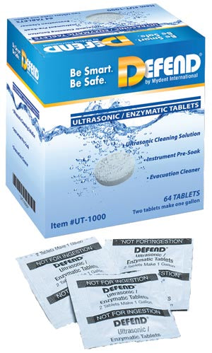 Mydent Defend Ultrasonic Enzymatic Tablets. Tablets Enzymatic Ultrasonic64/Bx, Box