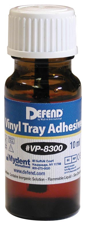 Mydent Defend Vinyl Tray Adhesive. Adhesive Vinyl Tray 10Ml Btlw/Applicator 11/Cs, Each