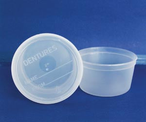 Gmax Denture Cups. Denture Cup, With Lid, Translucent, 25/Slv, 10 Slv/Cs (24 Cs/Plt). Cup Denture W/Lid Translucent25/Slv 10Slv/Cs, Case
