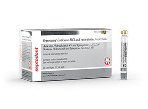 Septodont Septocaine Anesthetic. 1 Anesthetic Septocaine 4 W/Epi1-200000 50/Bx 20Bx/Cs (Rx), Case