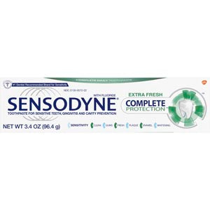 Haleon Sensodyne® Toothpaste. Sensodyne® Complete Protection Extra Fresh Toothpaste, 3.4 Oz. Tube, 6/Pkg, 2 Pkg/Cs (12 Tubes Total) (Available For Sal