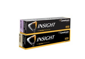 Carestream Insight Intraoral X-Ray Film. Xrayfilm Intraoral Ip-21C Sz 2Insight Clinasept 100/Bx, Box