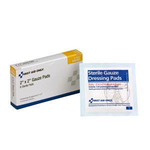 First Aid Only/Acme United Refill Items For Kits. Gauze Pads St 2Inx2In 6/Bx(Drop), Box
